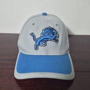 Detroit Lions Hat Cap Fitted Small/Medium Gray Blue New Era NFL Football
